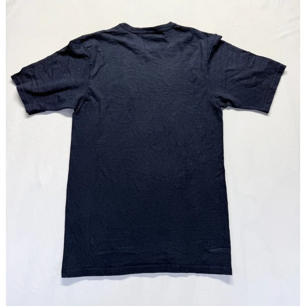 Vintage Champion T Shirt Men Small Navy Blue Graphic Spellout Script Logo Cotton - Picture 2 of 8